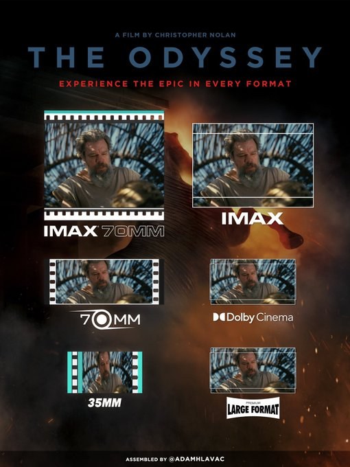 Where to Watch The Odyssey in IMAX 70mm, 70mm, Dolby and Premium Formats