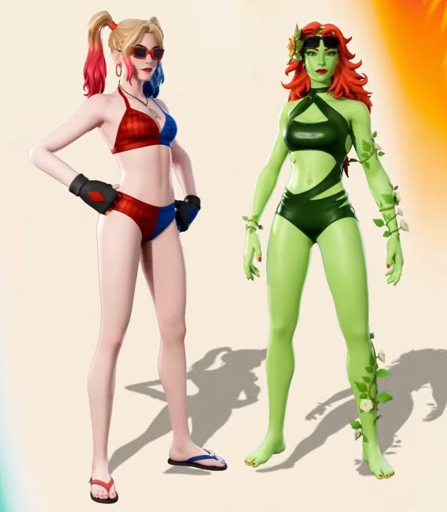 Fortnite Reveals Final Harley Quinn and Poison Ivy Designs